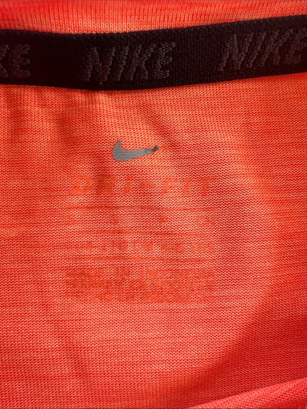 4T Nike Kids Orange Short Sleeve Tee with Swoosh. Dri-Fit. **STAINS**